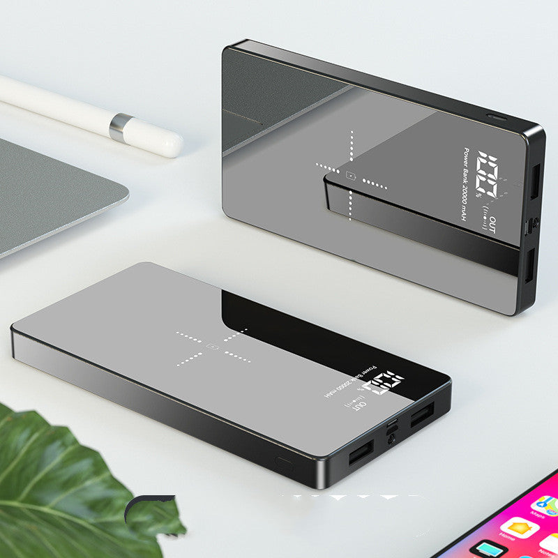 Wireless Charging Treasure Mirror Digital Display 20000 MAh Wireless Charging Treasure Mirror Digital Display 20000 MAh